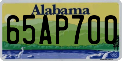AL license plate 65AP700