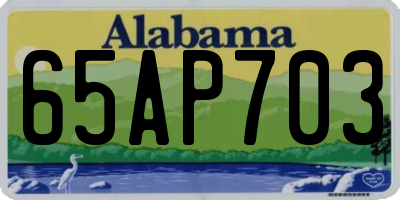 AL license plate 65AP703