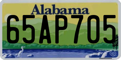 AL license plate 65AP705