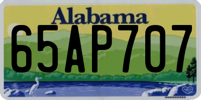 AL license plate 65AP707