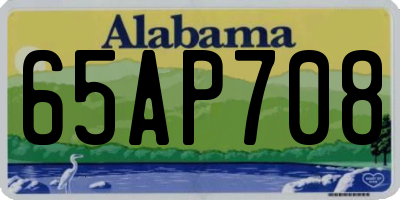 AL license plate 65AP708