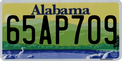 AL license plate 65AP709