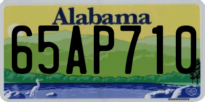 AL license plate 65AP710