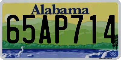 AL license plate 65AP714