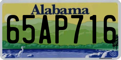 AL license plate 65AP716