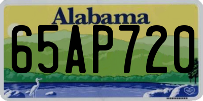AL license plate 65AP720