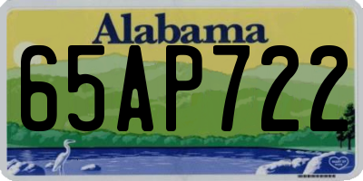 AL license plate 65AP722