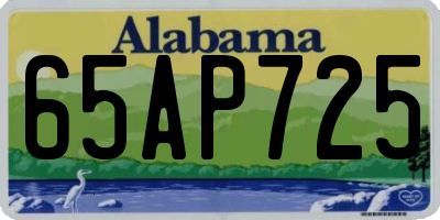 AL license plate 65AP725