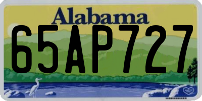 AL license plate 65AP727
