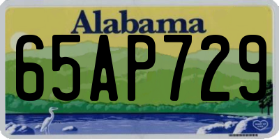 AL license plate 65AP729