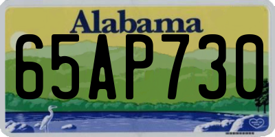 AL license plate 65AP730