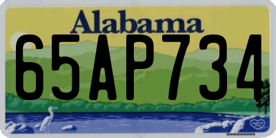 AL license plate 65AP734