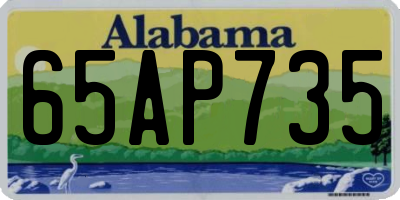 AL license plate 65AP735