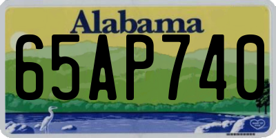 AL license plate 65AP740