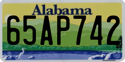 AL license plate 65AP742