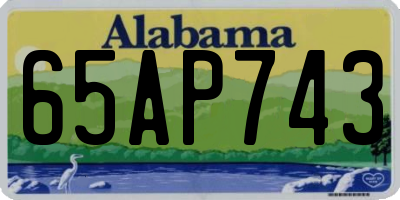 AL license plate 65AP743