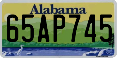 AL license plate 65AP745