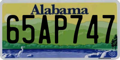 AL license plate 65AP747