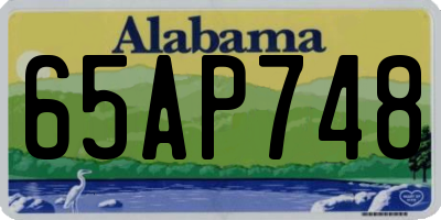 AL license plate 65AP748