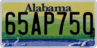 AL license plate 65AP750