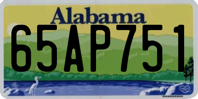 AL license plate 65AP751