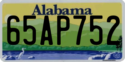 AL license plate 65AP752