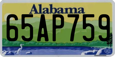 AL license plate 65AP759