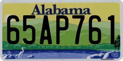 AL license plate 65AP761