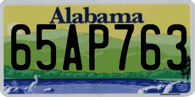 AL license plate 65AP763