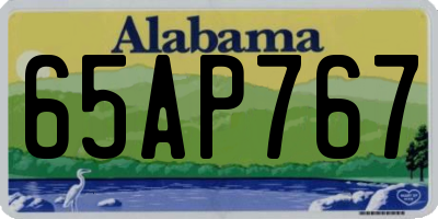 AL license plate 65AP767