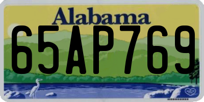 AL license plate 65AP769