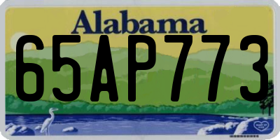 AL license plate 65AP773