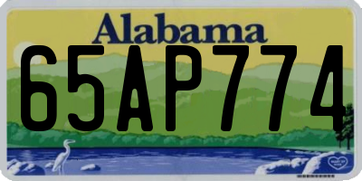 AL license plate 65AP774