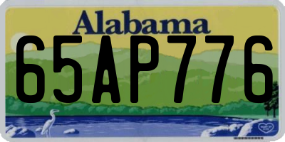 AL license plate 65AP776