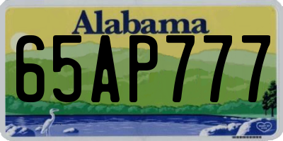 AL license plate 65AP777