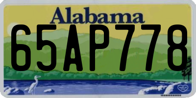 AL license plate 65AP778