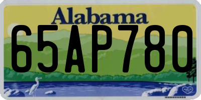 AL license plate 65AP780