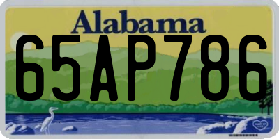 AL license plate 65AP786