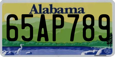 AL license plate 65AP789