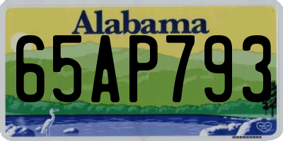 AL license plate 65AP793