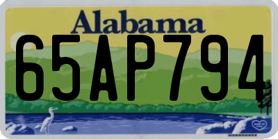 AL license plate 65AP794