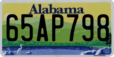 AL license plate 65AP798