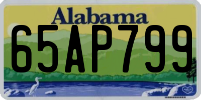 AL license plate 65AP799