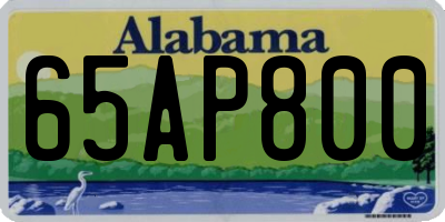AL license plate 65AP800