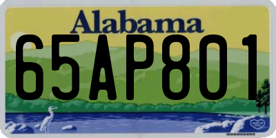 AL license plate 65AP801