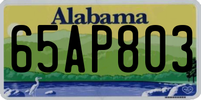 AL license plate 65AP803
