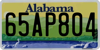 AL license plate 65AP804