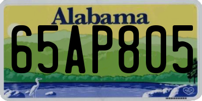 AL license plate 65AP805