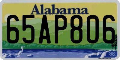 AL license plate 65AP806