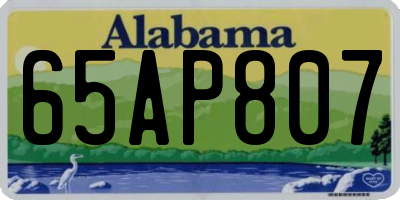 AL license plate 65AP807